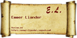 Emmer Liander névjegykártya